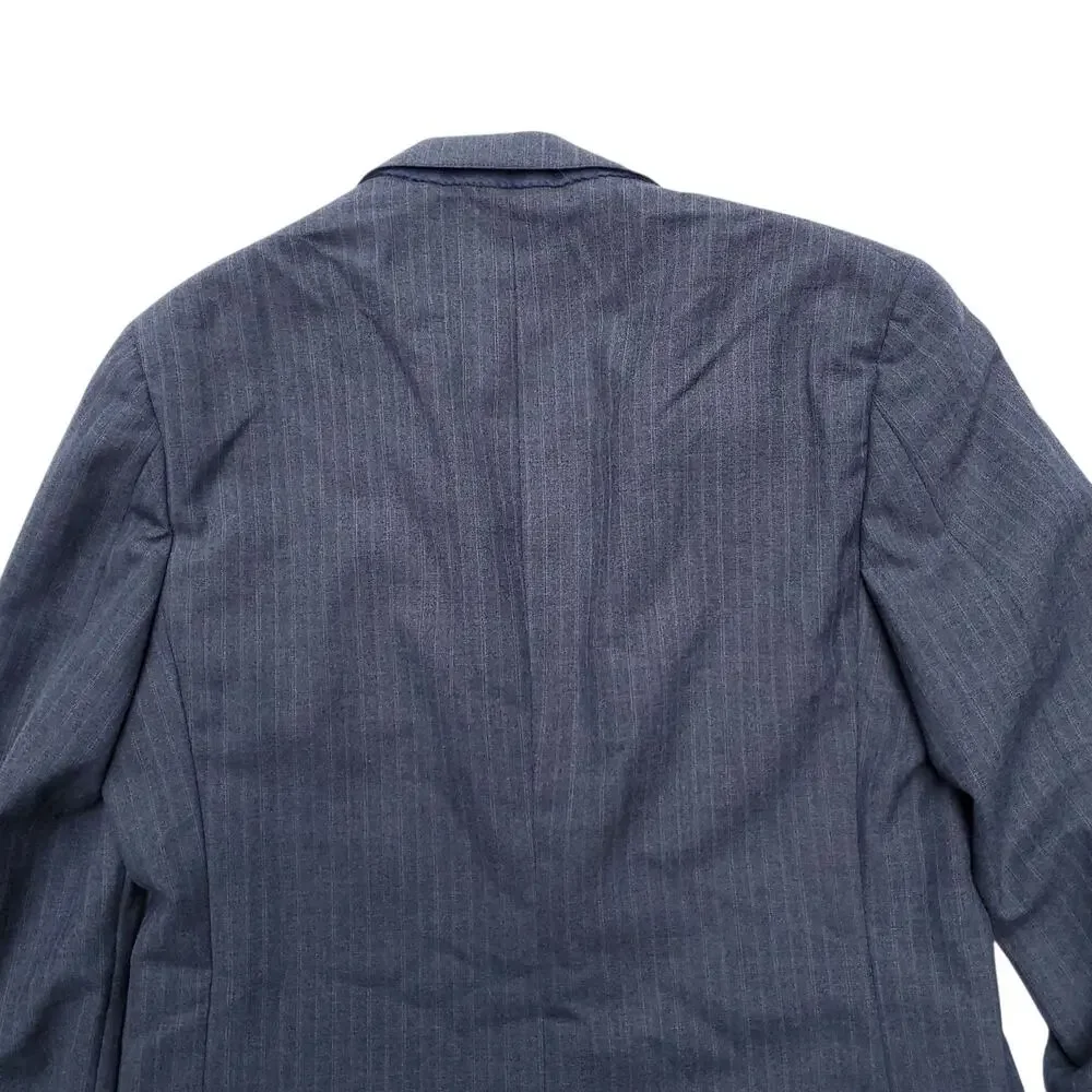 Vintage Cricketeer Gray Pinstripe Blazer Half Lined Jacket Sport Coat  44